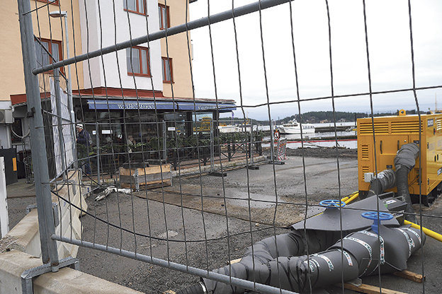Vaxholm pausar kajrenoveringen i sommar