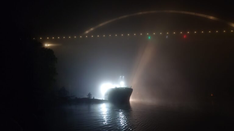 Fartyg vid Svinesundsbron är loss från grund